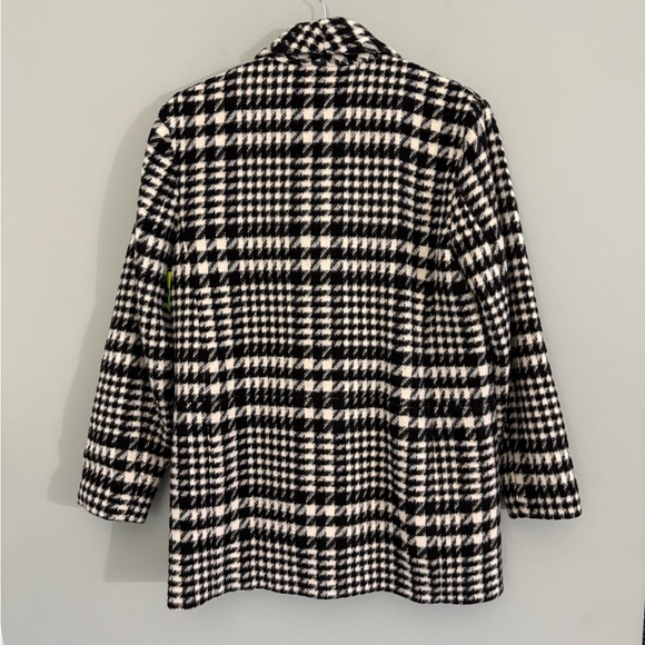 Ann Taylor Black & Ivory Houndstooth Relaxed Wool-Blend Jacket – Size S - Picture 9 of 12
